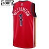 Maillot Basket Enfant New Orleans Pelicans Zion Williamson 2023-24 Jordan Statement Edition Rouge Swingman